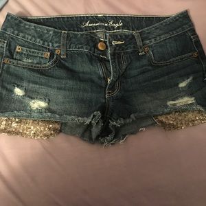 American eagle jean shorts